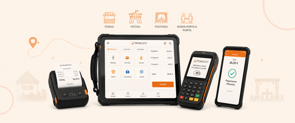 Terminal Verifone Ticasgest para pagamento e POS móvel